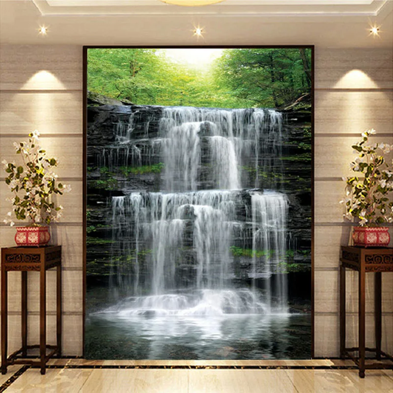 Custom Mural Wallpaper Landscape Natural Waterfalls Wall Mural Straw Non-woven Wall Paper Living Room Entrance Wall Room Decor
Custom Mural Wallpaper Landscape Natural Waterfalls Wall Mural Straw Non-woven Wall Paper Living Room Entrance Wall Room Decor