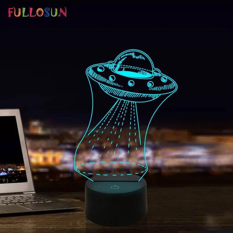 UFO 3D Illuson Optical Spaceship Night Lamp LED 7 Colors 3D Desk Lights Kids Toy Gift Decor Lamp
UFO 3D Illuson Optical Spaceship Night Lamp LED 7 Colors 3D Desk Lights Kids Toy Gift Decor Lamp