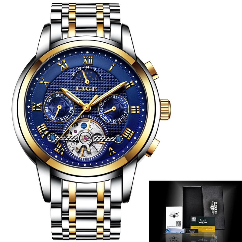 LIGE Mens Watches Military Sports Top Brand Mechanical Watch Men Luxury Business Fashion Waterproof Watch Relogio Masculino+Box
LIGE Mens Watches Military Sports Top Brand Mechanical Watch Men Luxury Business Fashion Waterproof Watch Relogio Masculino+Box