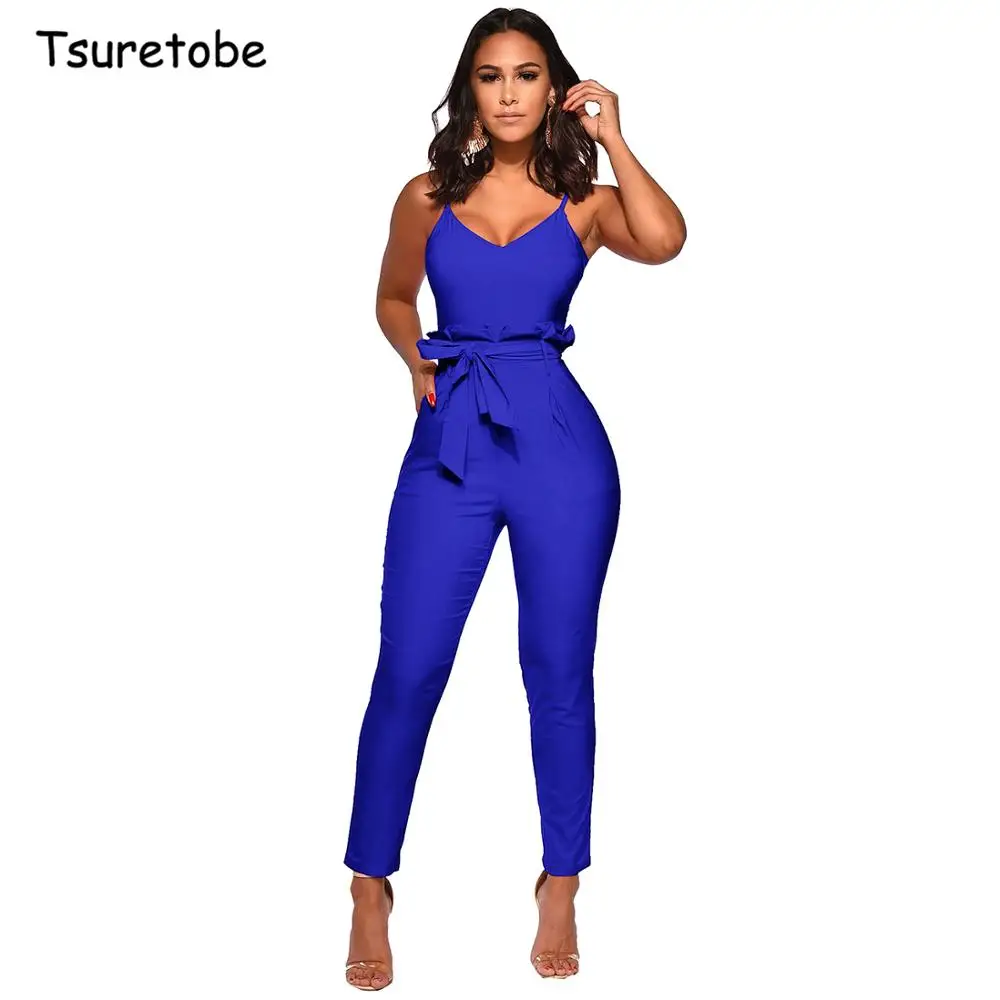 Tsuretobe Casual Spaghetti Strap Jumpsuit Backless Women Elegant Romper Sleeveless Office Lady Overalls Zipper V-neck Outfits
Tsuretobe Casual Spaghetti Strap Jumpsuit Backless Women Elegant Romper Sleeveless Office Lady Overalls Zipper V-neck Outfits
