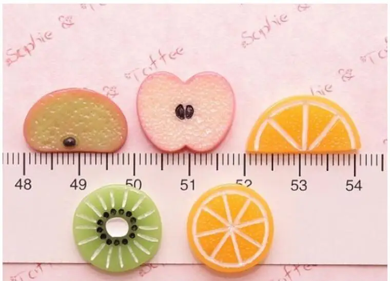 100 pieces resin flat back mix fruit lemon strawberry apple orange kiwi cherry slice cabochon for decoration 25 mm
100 pieces resin flat back mix fruit lemon strawberry apple orange kiwi cherry slice cabochon for decoration 25 mm