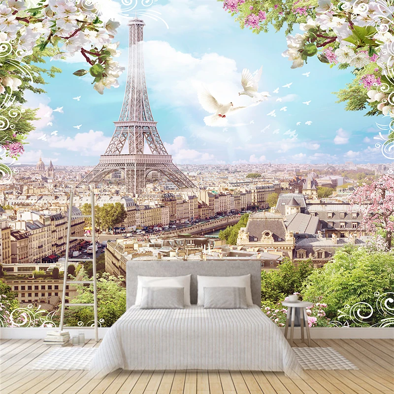 Custom any size 3D wall mural wallpapers Modern fashion EiffelTower Flowers Pigeon 3D Perspective Wall Sticker YBZ131
Custom any size 3D wall mural wallpapers Modern fashion EiffelTower Flowers Pigeon 3D Perspective Wall Sticker YBZ131