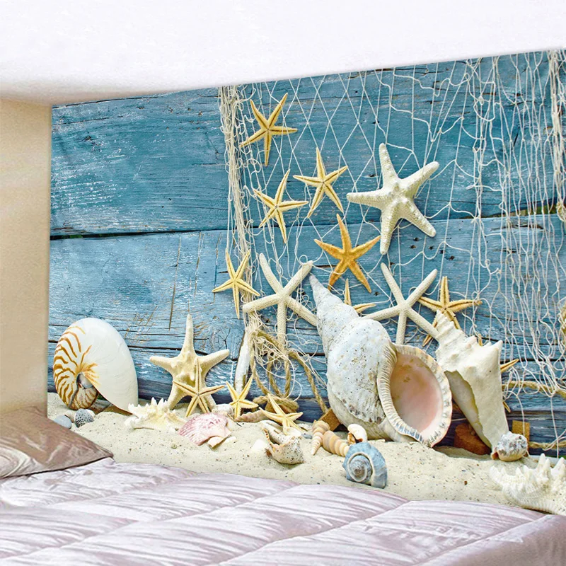 Starfish Fishing Net Wall Hanging Tapestries Boho Tapestry Wall Carpet Photographic Background Cloth Living Room Blanket
Starfish Fishing Net Wall Hanging Tapestries Boho Tapestry Wall Carpet Photographic Background Cloth Living Room Blanket