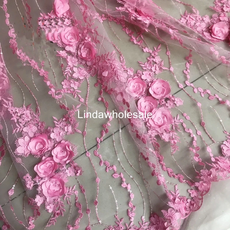 European pink beaded flower embroidery lace fabric,wedding dress fabric,130cm*45cm(half yard)/pcs
European pink beaded flower embroidery lace fabric,wedding dress fabric,130cm*45cm(half yard)/pcs