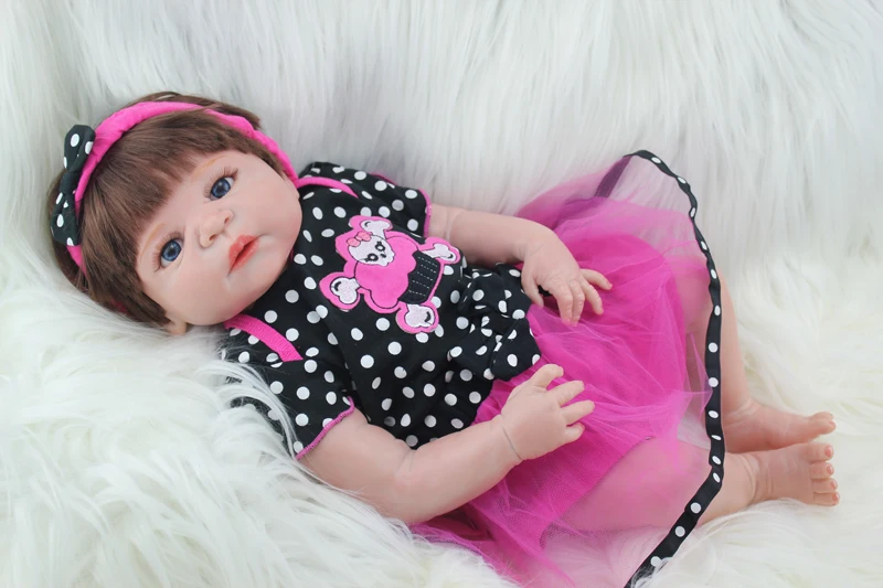 Realistic 22" Full Silicone Reborn Baby Princess Girl Handmade 55cm Vinyl Bebe Newborn Toddler Dolls Waterproof Body Rooted Hair
Realistic 22" Full Silicone Reborn Baby Princess Girl Handmade 55cm Vinyl Bebe Newborn Toddler Dolls Waterproof Body Rooted Hair
