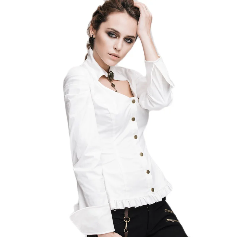 Steampunk Long Sleeve White Blouses Women Gothic Cotton Sexy Shirt Blouse V-neck Slim Fit Clothing Big Size Cheap Tops New
Steampunk Long Sleeve White Blouses Women Gothic Cotton Sexy Shirt Blouse V-neck Slim Fit Clothing Big Size Cheap Tops New