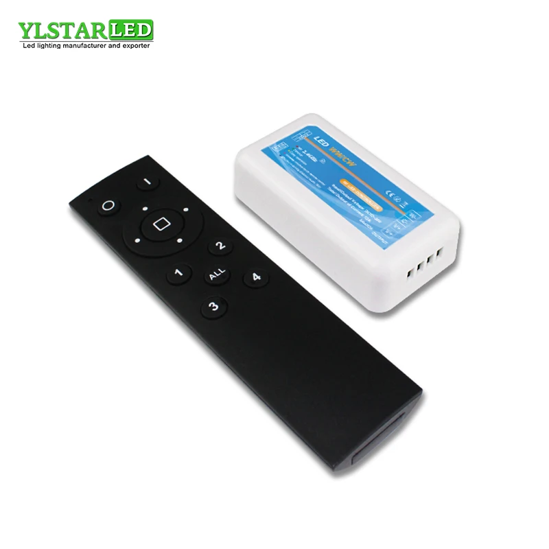 2018 YLSTAR Новый 2 4 GHz Черный светодиодный диммер 12V 24V RF удаленный беспроводной зоны