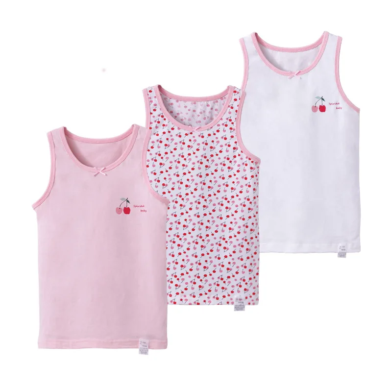 Фото Розничная продажа camisoles для девочек Детские майки хлопковая майка нижнее белье