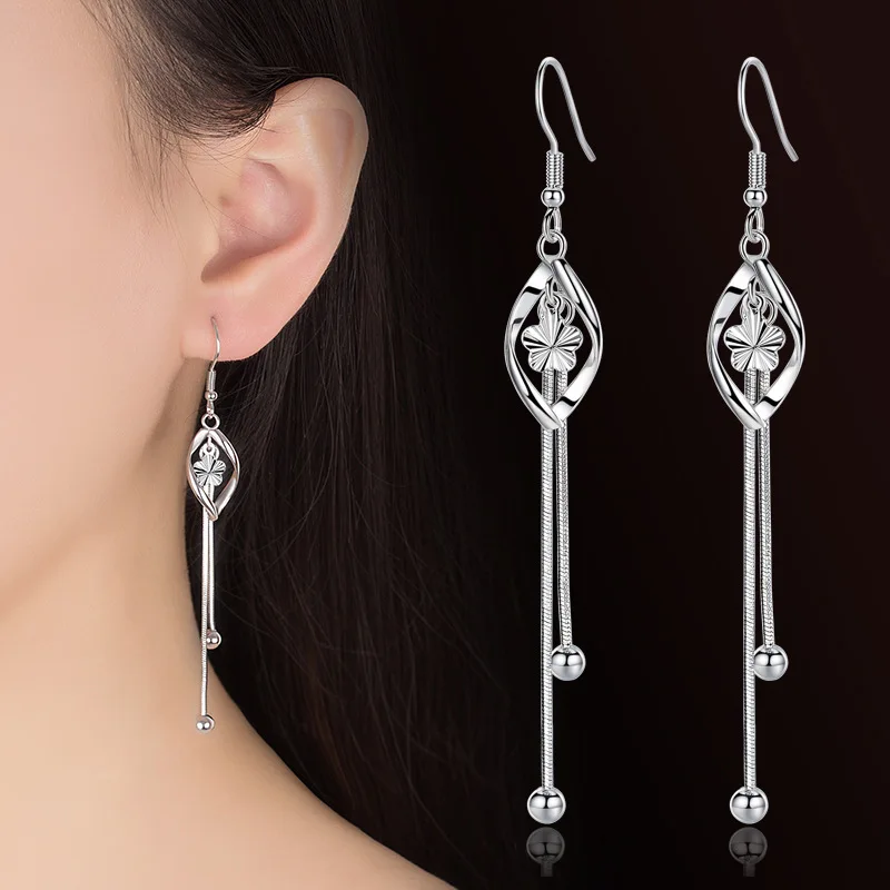 925 sterling silver fashion plum flower ladies drop earrings jewelry women female birthday gift wholesale Anti allergy
925 sterling silver fashion plum flower ladies drop earrings jewelry women female birthday gift wholesale Anti allergy