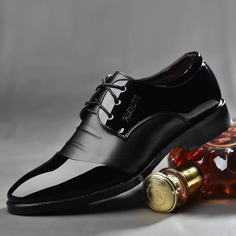 OLOMM/мужская деловая модельная обувь Повседневная кожаная Свадебные туфли очень