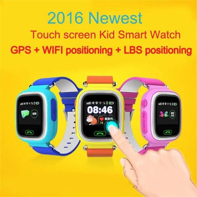 Фото GPS смарт часы наручные Q90 с Wifi сенсорный экран SOS Вызова Расположение DeviceTracker для Kid
