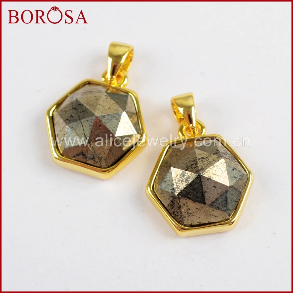 BOROSA 10PCS Hexagon Multi-kind Faceted Stones Abalone Shell Drusy Malachite Pendants Beads for Necklace Jewelry WX992
BOROSA 10PCS Hexagon Multi-kind Faceted Stones Abalone Shell Drusy Malachite Pendants Beads for Necklace Jewelry WX992