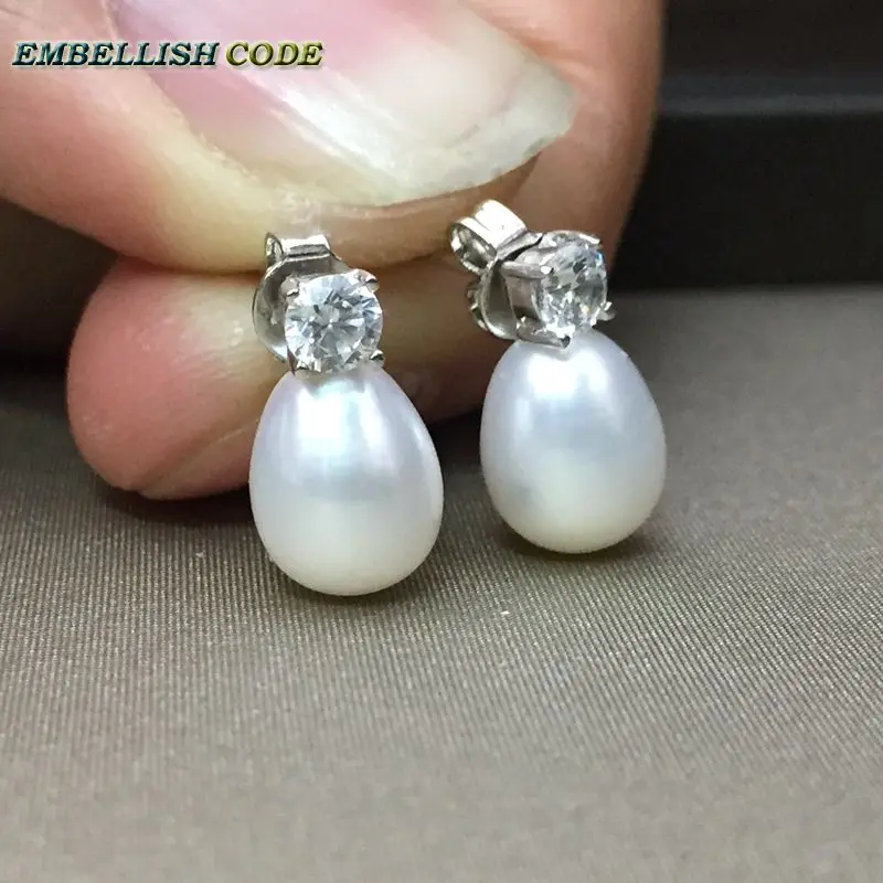 charming stud earrings natural freshwater cultured fine pearls teardrop shape flawless jewelry 925 sterling silver for women
charming stud earrings natural freshwater cultured fine pearls teardrop shape flawless jewelry 925 sterling silver for women
