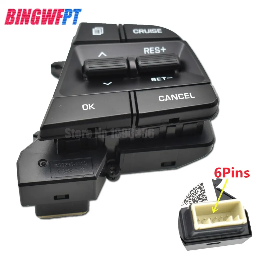 Black Color Car Cruise Control Steering Wheel Buttons Switch 6pins for Hyundai Elantra AD Solaris 2017 2018 1.6L
Black Color Car Cruise Control Steering Wheel Buttons Switch 6pins for Hyundai Elantra AD Solaris 2017 2018 1.6L