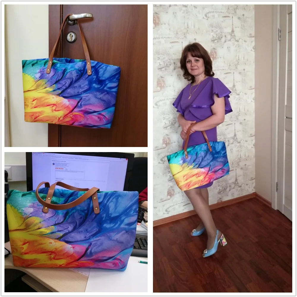 INSTANTARTS Customized Women Large Capacity Handbags Ladies Shoppig Travel Tote Shoulder Bags Brand Design Beach top handle bag
INSTANTARTS Customized Women Large Capacity Handbags Ladies Shoppig Travel Tote Shoulder Bags Brand Design Beach top handle bag