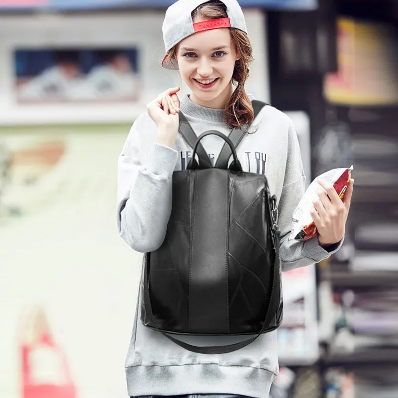 Backpack Female Leather Travel Bag 2019 New Sheepskin Backpacks Soft Leather Dual-use Large Capacity Backpack Back Pack ZY326
Backpack Female Leather Travel Bag 2019 New Sheepskin Backpacks Soft Leather Dual-use Large Capacity Backpack Back Pack ZY326