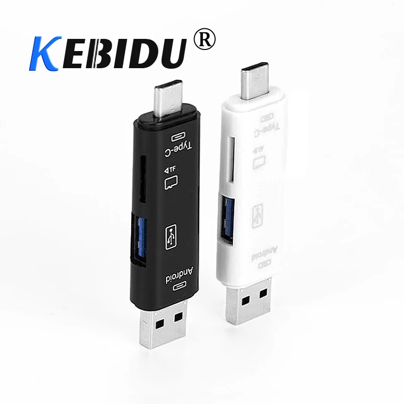 Kebidu Type C Micro USB USB OTG Card Reader High-speed 5 In 1 Universal OTG TF/SD For Phone For Mac10 Win7/8/xp/vista
Kebidu Type C Micro USB USB OTG Card Reader High-speed 5 In 1 Universal OTG TF/SD For Phone For Mac10 Win7/8/xp/vista