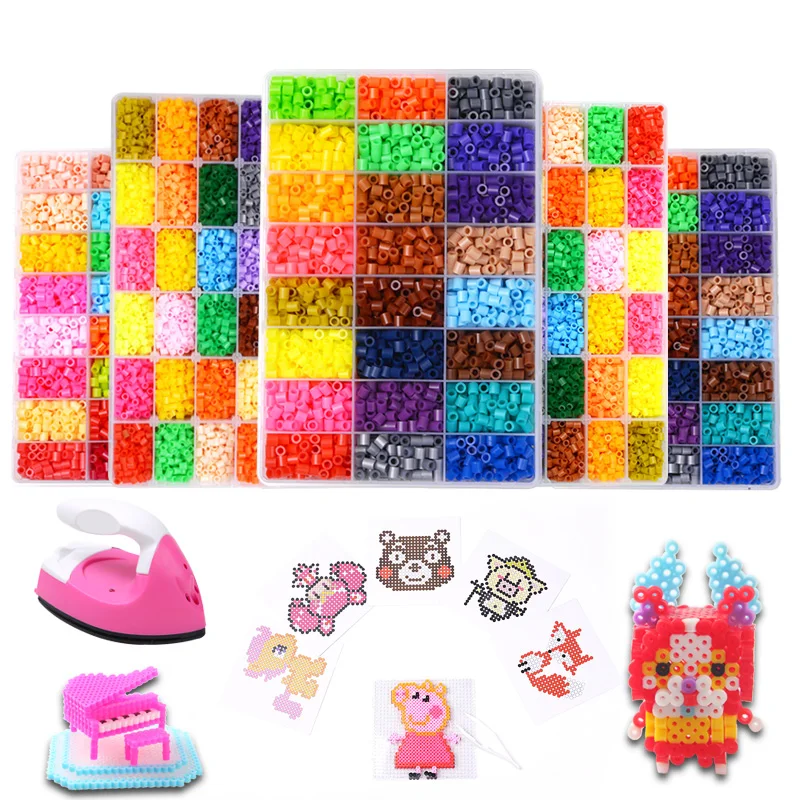 24 Perler Beads Kit 5mm /2.6mm Kit Hama Beads Creative 3D Puzzle Full Set with all accessories Ironing Handmade Beads Toy Gift
24 Perler Beads Kit 5mm /2.6mm Kit Hama Beads Creative 3D Puzzle Full Set with all accessories Ironing Handmade Beads Toy Gift