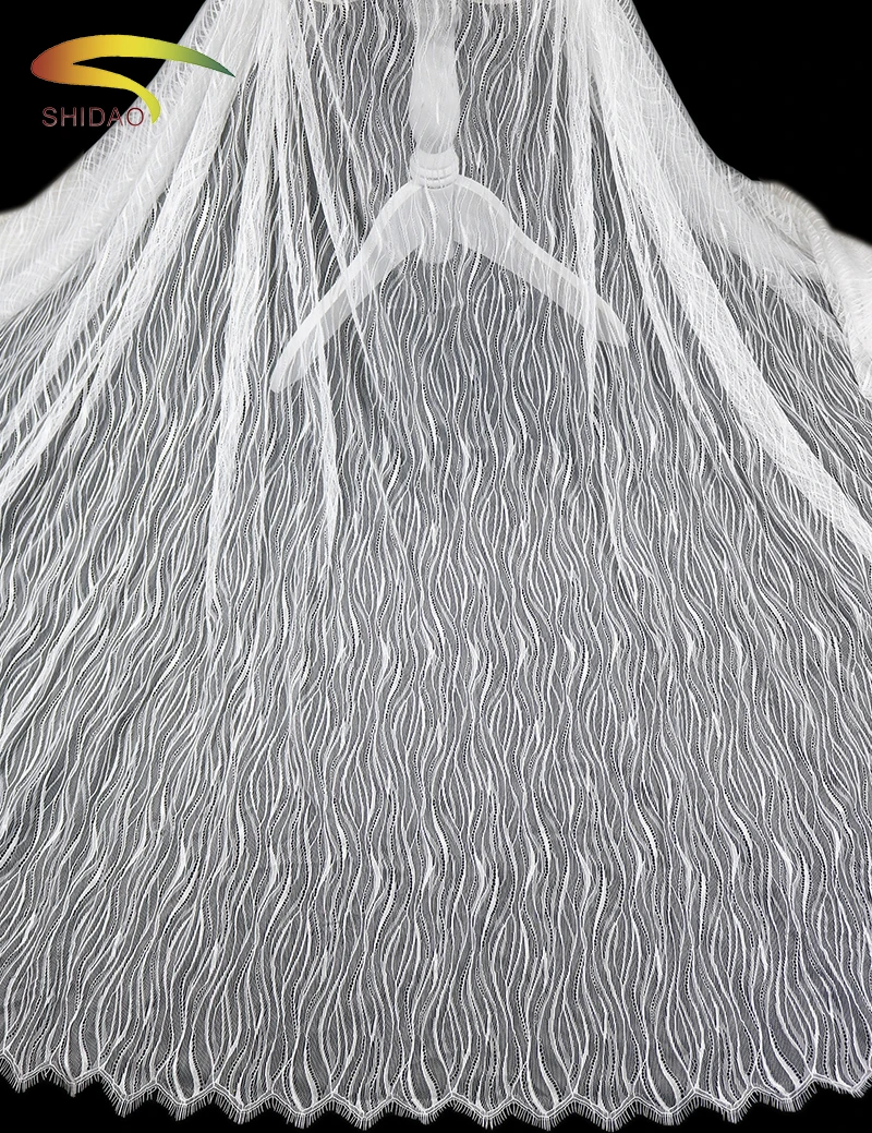 3M/ Lot Nylon Eyelash Lace Fabric 150cm DIY Decorative High Quality Soft White Nylon Eyelash Lace Trim Wedding Dress Fabric
3M/ Lot Nylon Eyelash Lace Fabric 150cm DIY Decorative High Quality Soft White Nylon Eyelash Lace Trim Wedding Dress Fabric