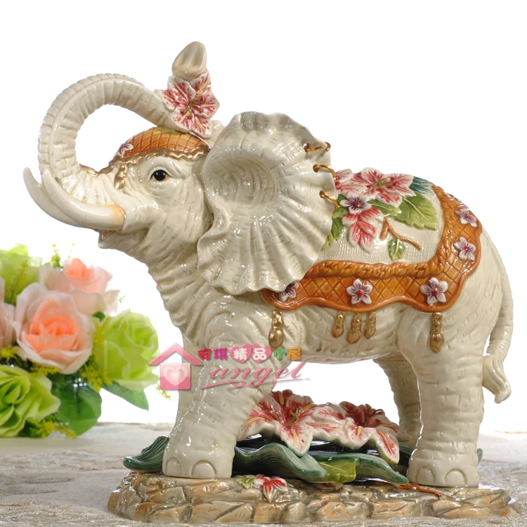 Big lily lucky ceramic elephant home decor crafts room decoration handicraft ornament porcelain figurines wedding decoration
Big lily lucky ceramic elephant home decor crafts room decoration handicraft ornament porcelain figurines wedding decoration