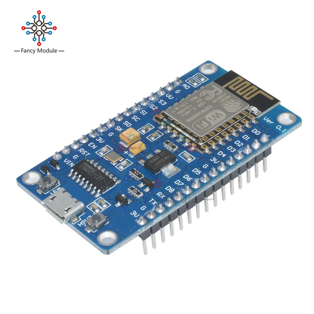 Плата разработки беспроводного модуля wi-fi CH340G NodeMcu ESP8266, USB порты ввода-вывода, антенна PCB 4,5-9 в
Плата разработки беспроводного модуля wi-fi CH340G NodeMcu ESP8266, USB порты ввода-вывода, антенна PCB 4,5-9 в