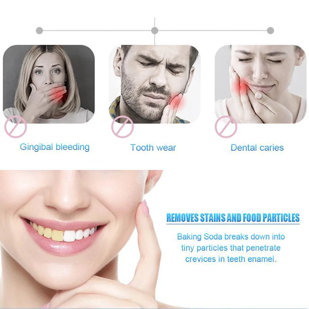 intensive Stain Removal Whitening Toothpaste Baking soda Toothpaste Fight Bleeding Gums Bottled toothpaste whitening foam teeth
intensive Stain Removal Whitening Toothpaste Baking soda Toothpaste Fight Bleeding Gums Bottled toothpaste whitening foam teeth