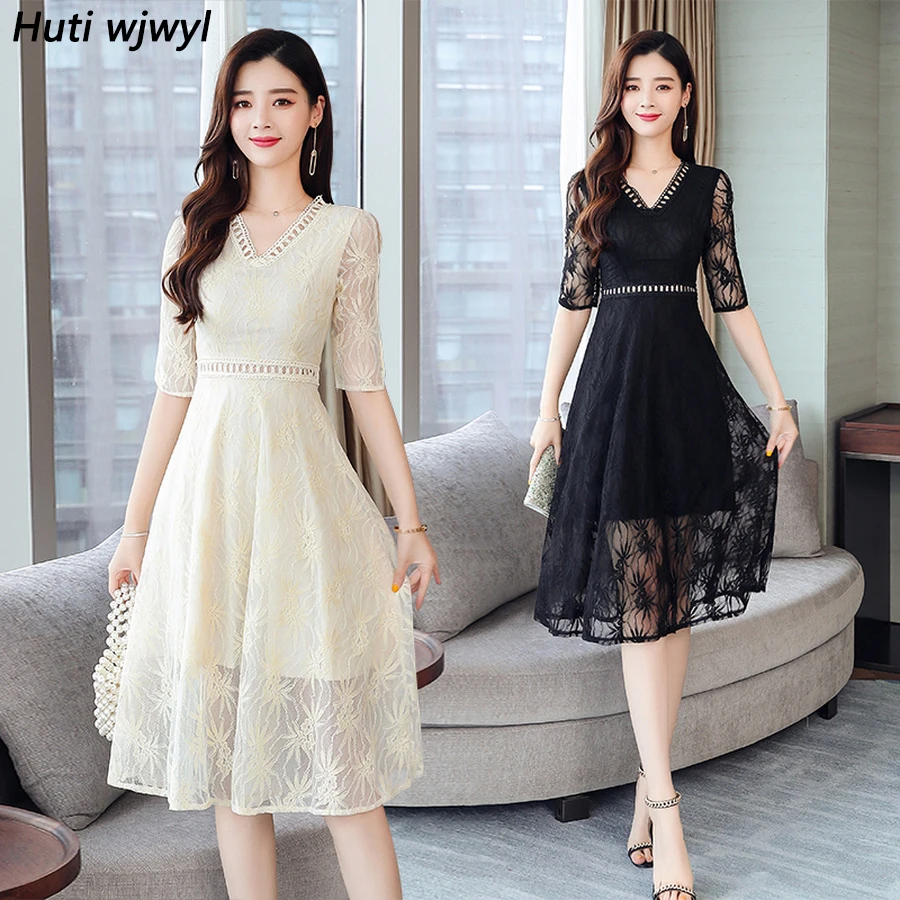 2022 Femal Vintage Elegant Black Lace Boho Midi Dresses Summer Plus Size Solid Sexy Beach Sundress Women Bodycon Party Vestidos
2022 Femal Vintage Elegant Black Lace Boho Midi Dresses Summer Plus Size Solid Sexy Beach Sundress Women Bodycon Party Vestidos
