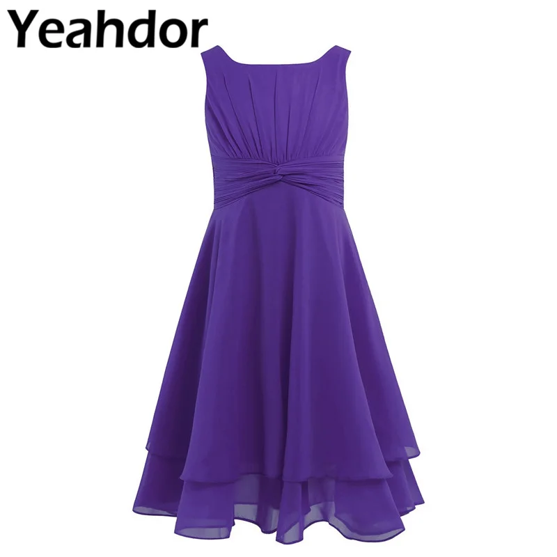 Girls Chiffon Knotted Waist and Ruched Princess Pageant Wedding Bridesmaid Dress Birthday Party Summer Dresses 6colors
Girls Chiffon Knotted Waist and Ruched Princess Pageant Wedding Bridesmaid Dress Birthday Party Summer Dresses 6colors
