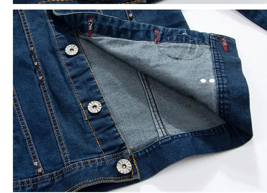 New Mens Denim Rivet Jackets Spring And Autumen Large Size Male Jeans Coats Single Breasted Casual Cowboy Clothes M/3Xl K384
New Mens Denim Rivet Jackets Spring And Autumen Large Size Male Jeans Coats Single Breasted Casual Cowboy Clothes M/3Xl K384