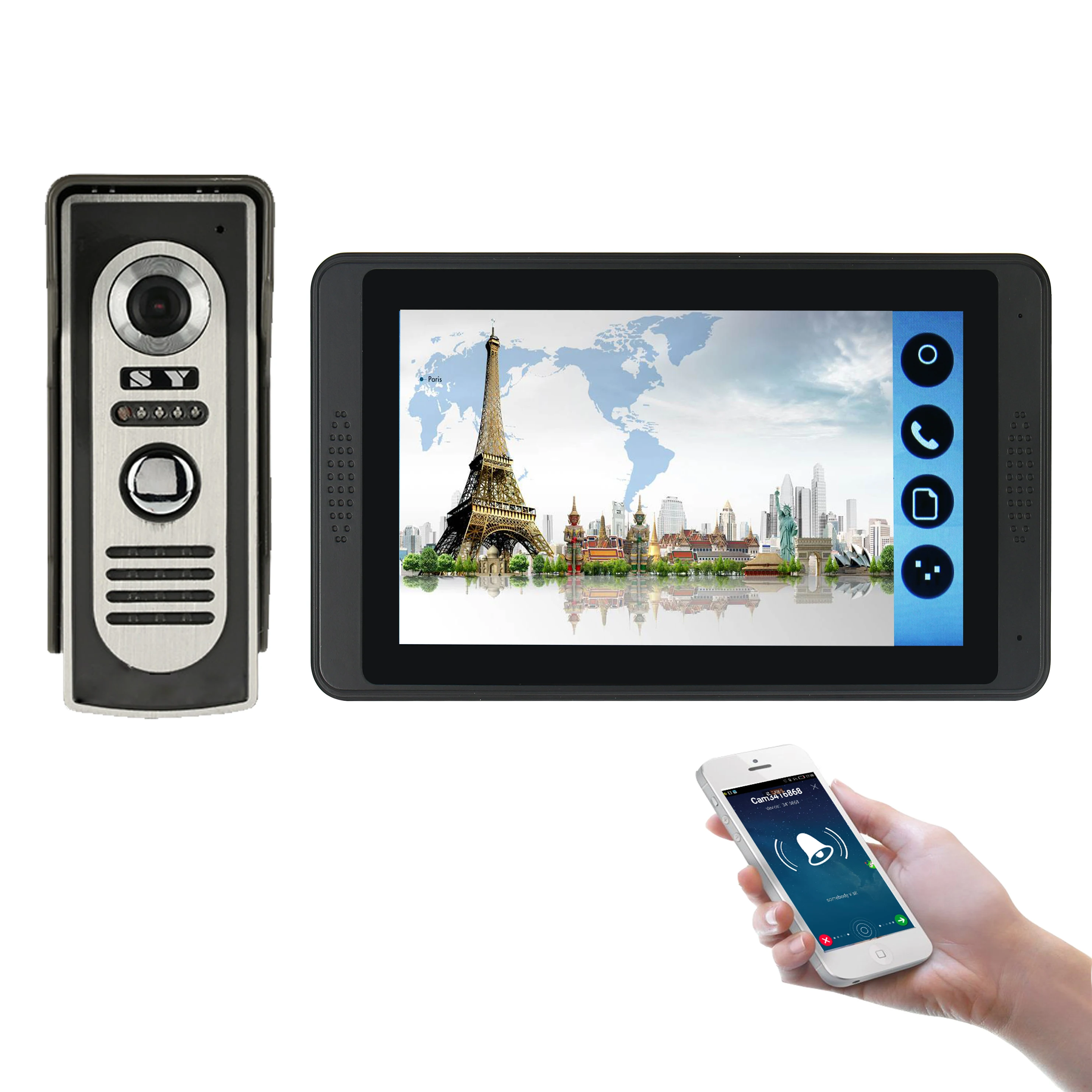 SmartYIBA Video Intercom One to One Video Doorphone 1000TVL Outdoor Camera with IR Lights Mobile APP Remote Unlock Home Security
SmartYIBA Video Intercom One to One Video Doorphone 1000TVL Outdoor Camera with IR Lights Mobile APP Remote Unlock Home Security