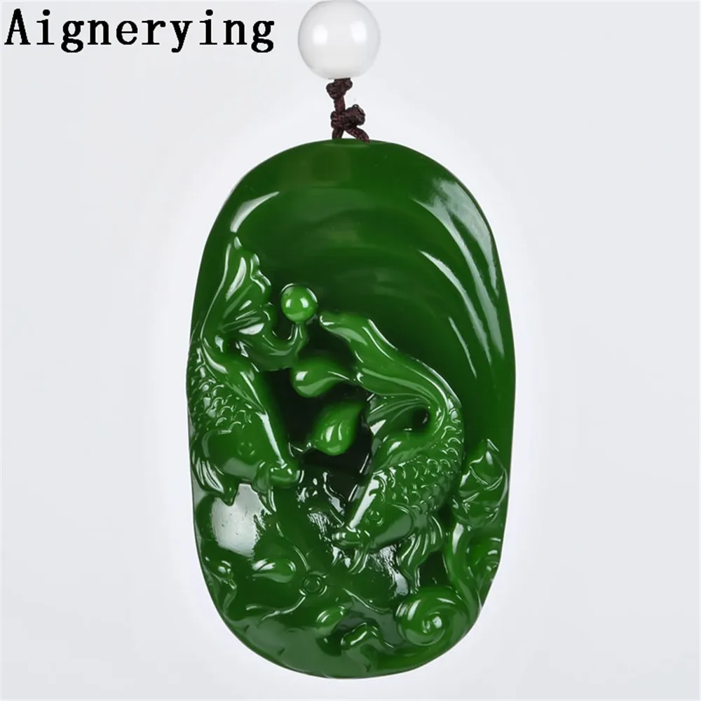 Fine Jewelry Chinese Natural Green Hand-carved Chinese Hetian Jade Two Fish Pendant Gift tray with Box Jewelry
Fine Jewelry Chinese Natural Green Hand-carved Chinese Hetian Jade Two Fish Pendant Gift tray with Box Jewelry