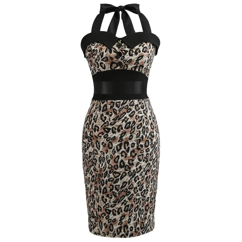 Женское винтажное платье-карандаш с леопардовым принтом, облегающее клубвечерние вечернее платье без рукавов в африканском стиле, халтер, ... 
Женское винтажное платье-карандаш с леопардовым принтом, облегающее клубвечерние вечернее платье без рукавов в африканском стиле, халтер, ...
