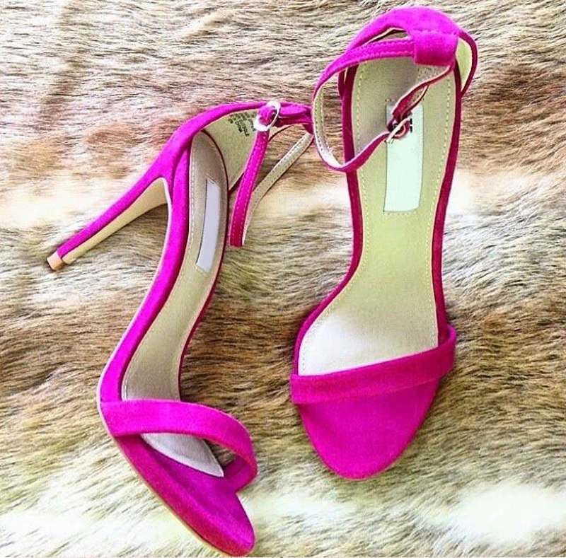 New Design Women Fashion One Strap Suede Leather High Heel Sandals Candy Color Ankle Strap Sandals Formal Dress Shoes
New Design Women Fashion One Strap Suede Leather High Heel Sandals Candy Color Ankle Strap Sandals Formal Dress Shoes