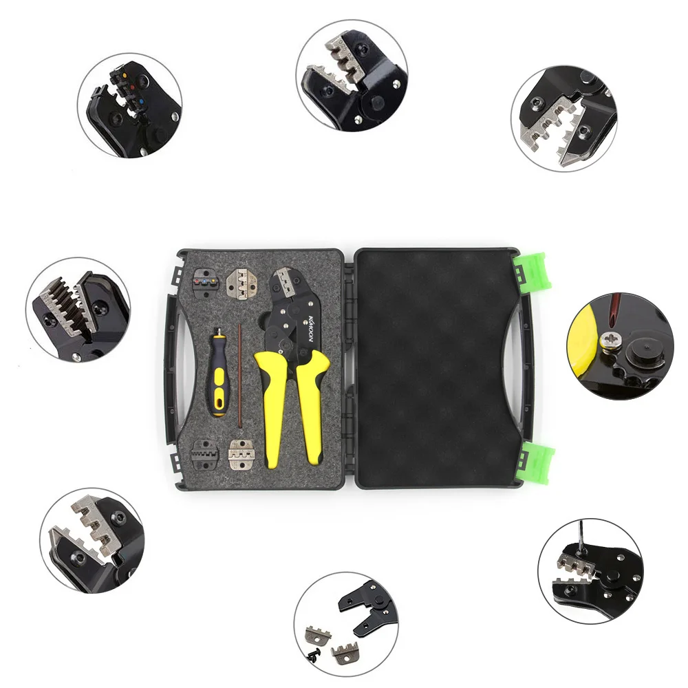 KKmoon Wire Crimpers Crimping Tools Multi-tool Engineering Ratcheting Terminal Crimping Pliers Crimper Tool Cord End Terminals
KKmoon Wire Crimpers Crimping Tools Multi-tool Engineering Ratcheting Terminal Crimping Pliers Crimper Tool Cord End Terminals