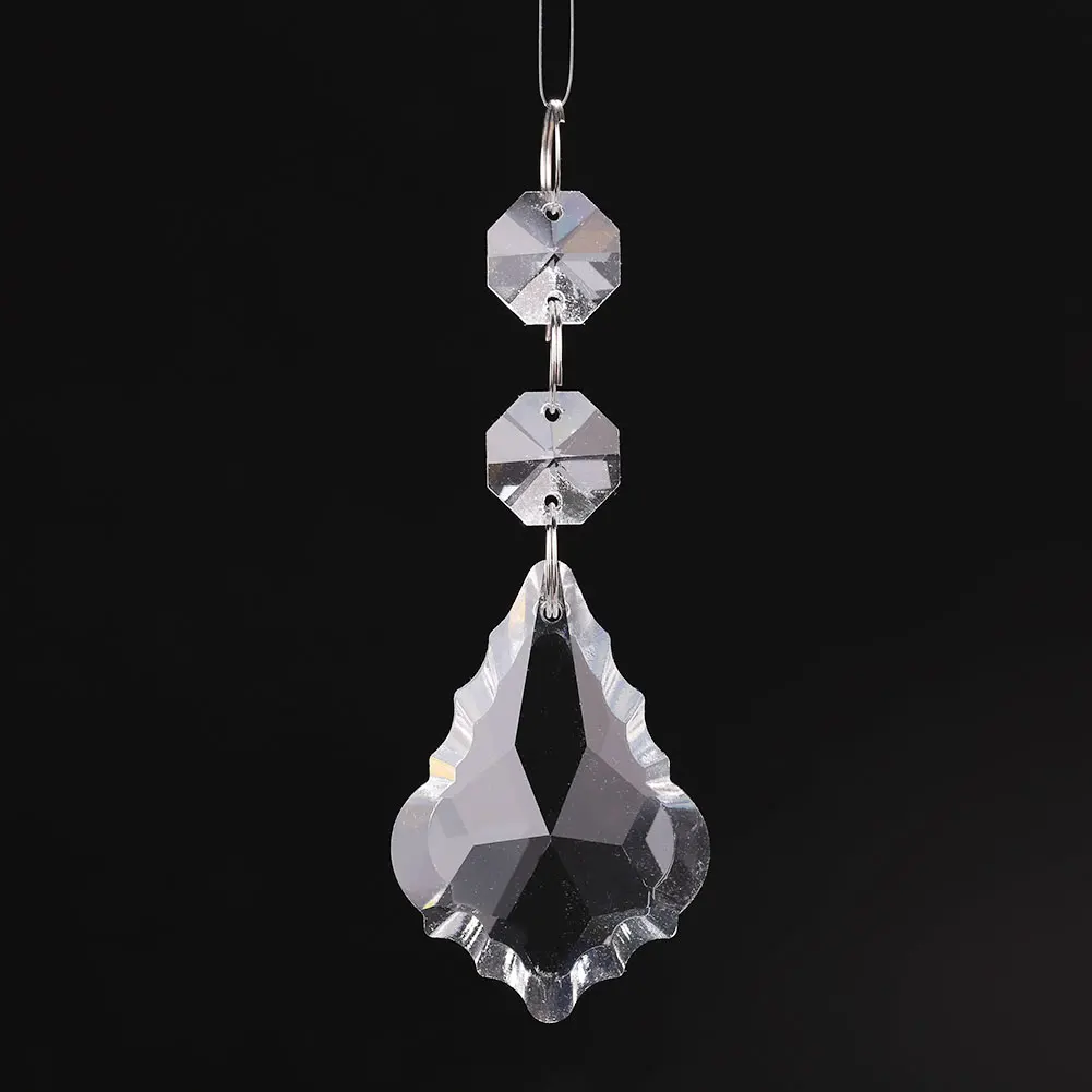 2PCs 50mm Octagon Beads Glass Ornament Crystal Prism Hanging Pendants+Glass Prism Drop Crystal Chandelier Hanging Pendant Maple
2PCs 50mm Octagon Beads Glass Ornament Crystal Prism Hanging Pendants+Glass Prism Drop Crystal Chandelier Hanging Pendant Maple