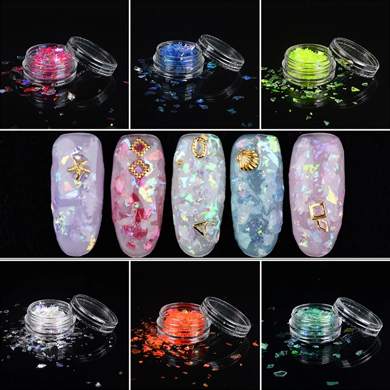 1 Pot DIY Shattered Glass Holographic Foils Nail Art Accessory Glitter Powder Sequins Dust For GEL Acrylic Decoration Tips
1 Pot DIY Shattered Glass Holographic Foils Nail Art Accessory Glitter Powder Sequins Dust For GEL Acrylic Decoration Tips