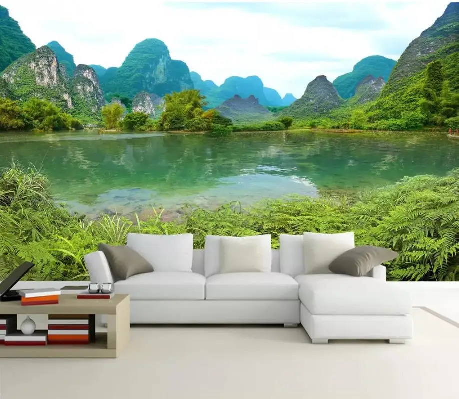 

custom European Style 3D Stereo Water landscape wallpapers for living room wallpaper for bedroom walls TV backdrop murals