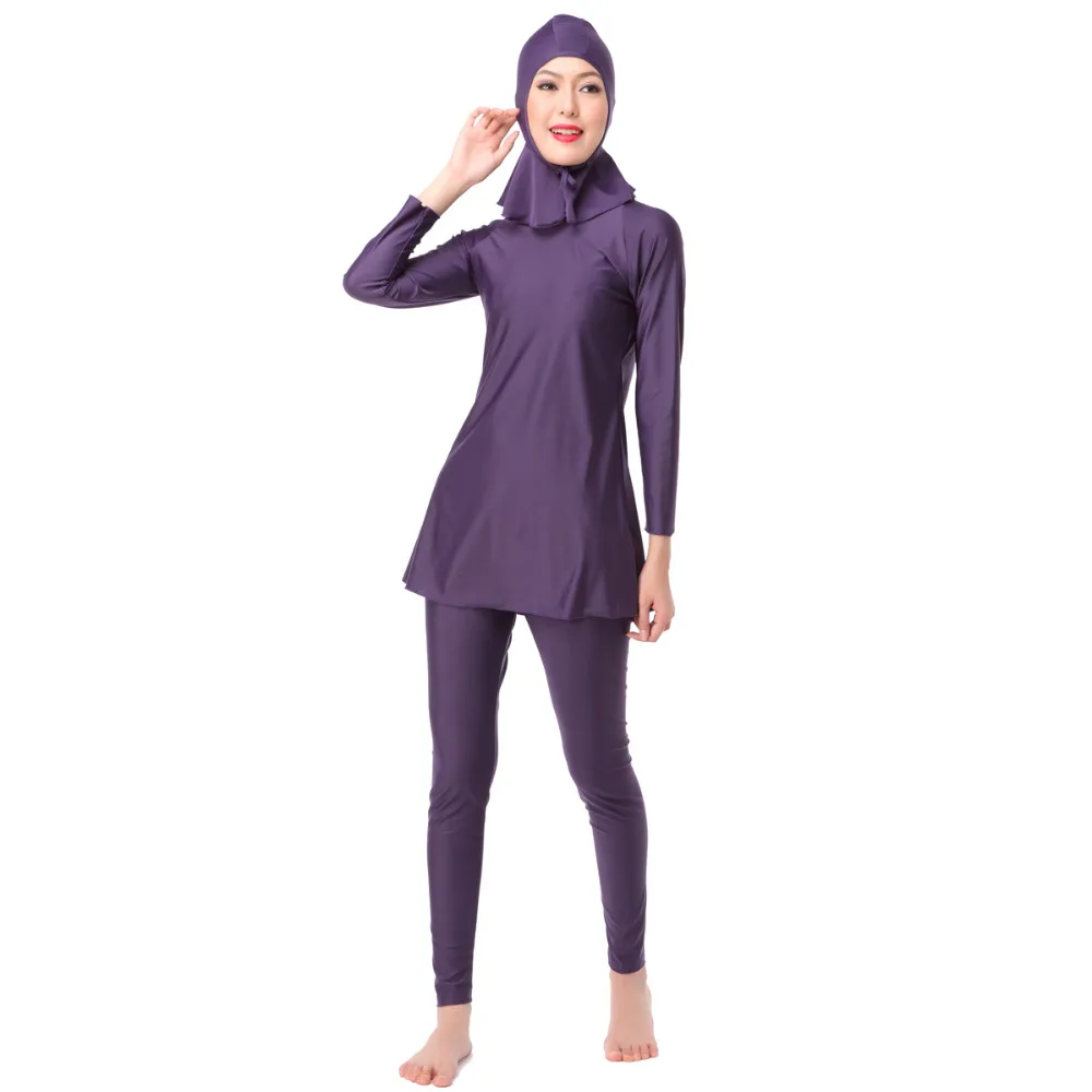 2020 Cheap modest islamic swimsuits with hijab solid muslim swim wear for women full cover body swimwear black purple
2020 Cheap modest islamic swimsuits with hijab solid muslim swim wear for women full cover body swimwear black purple