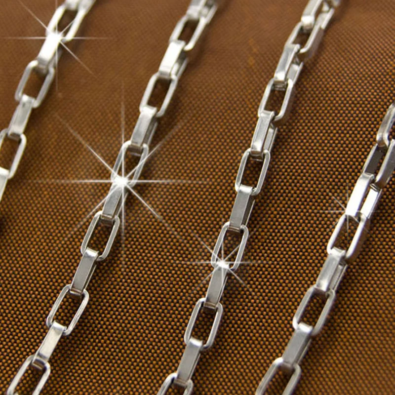 Длинная коробка из нержавеющей стали 100% блестящие модные подвески ожерелья