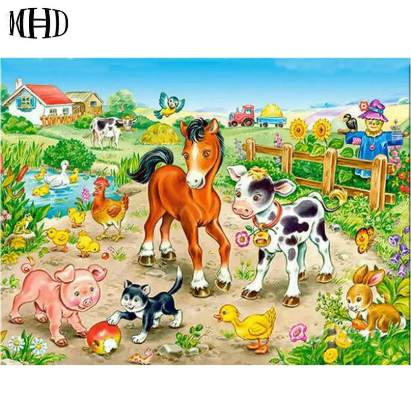 Cartoon animal DIY diamond painting full square diamond embroidery 5d diy diamond painting crystal mosaic horse, pig, dog, cow
Cartoon animal DIY diamond painting full square diamond embroidery 5d diy diamond painting crystal mosaic horse, pig, dog, cow