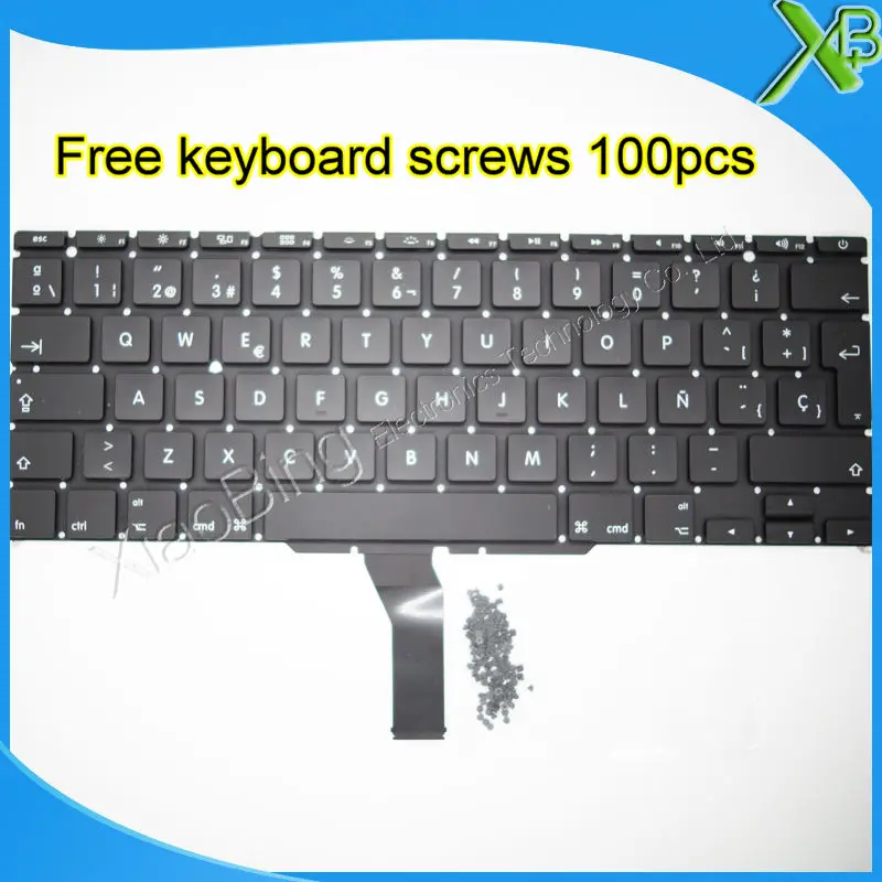 Brand New SP Spanish keyboard+100pcs keyboard screws For MacBook Air 11.6" A1370 A1465 2010-2015 Years
Brand New SP Spanish keyboard+100pcs keyboard screws For MacBook Air 11.6" A1370 A1465 2010-2015 Years