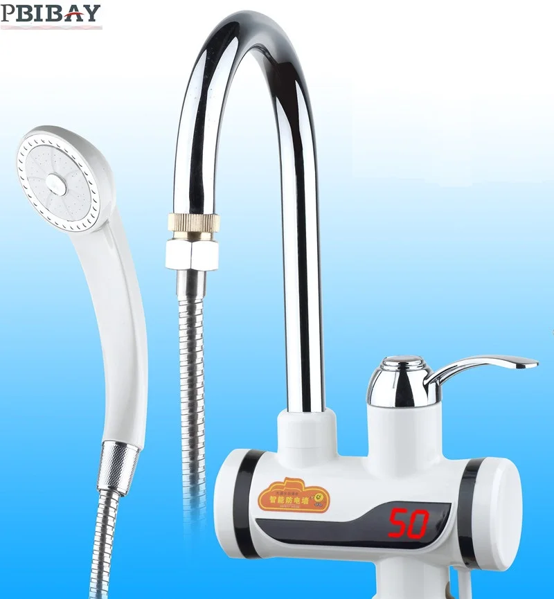 BDS3000W-4 цифровой Дисплей мгновенный кран с горячей водой Электрический Душ Tankless