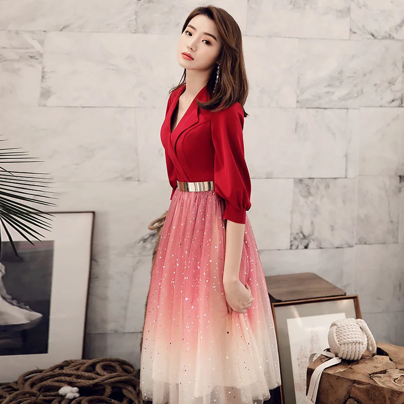 Sequins Chinese Oriental Short Party Wedding Female Cheongsam Bridesmaid Evening Dress Elegant Celebrity Banquet Dresses
Sequins Chinese Oriental Short Party Wedding Female Cheongsam Bridesmaid Evening Dress Elegant Celebrity Banquet Dresses