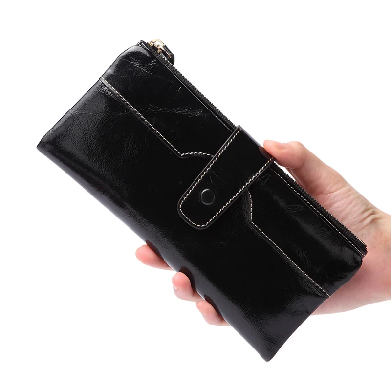 temzone New Women Hasp Zipper Wallets Top Oil Wax Leather Ladies Purses Coin Pocket Long Wallet Phone Clutch Bag 2 Colors Q625-5
temzone New Women Hasp Zipper Wallets Top Oil Wax Leather Ladies Purses Coin Pocket Long Wallet Phone Clutch Bag 2 Colors Q625-5