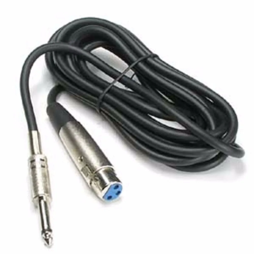 

10 футов XLR 3-контактный разъем для 1/4 "6,35 мм моно-штекер микрофонный кабель