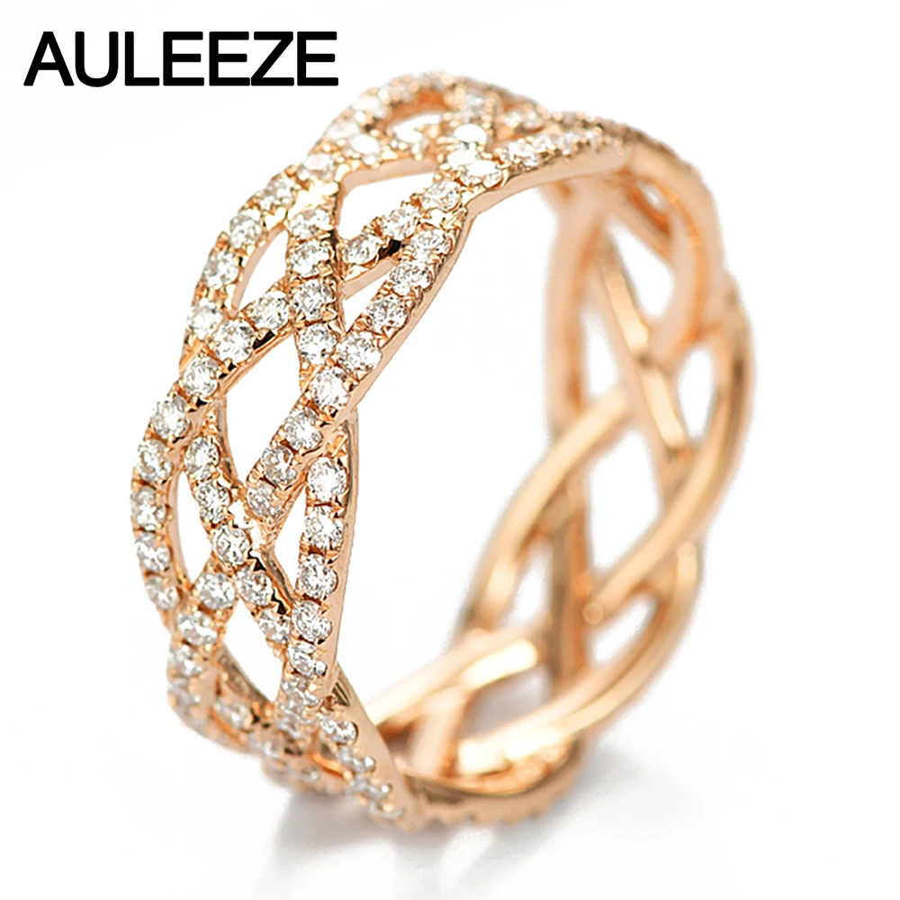 AULEEZE 100% Natural Diamond 0.96CTTW Full Eternity Bands 18K Rose Gold Diamond Wedding Women Ring Fine Jewelry
AULEEZE 100% Natural Diamond 0.96CTTW Full Eternity Bands 18K Rose Gold Diamond Wedding Women Ring Fine Jewelry