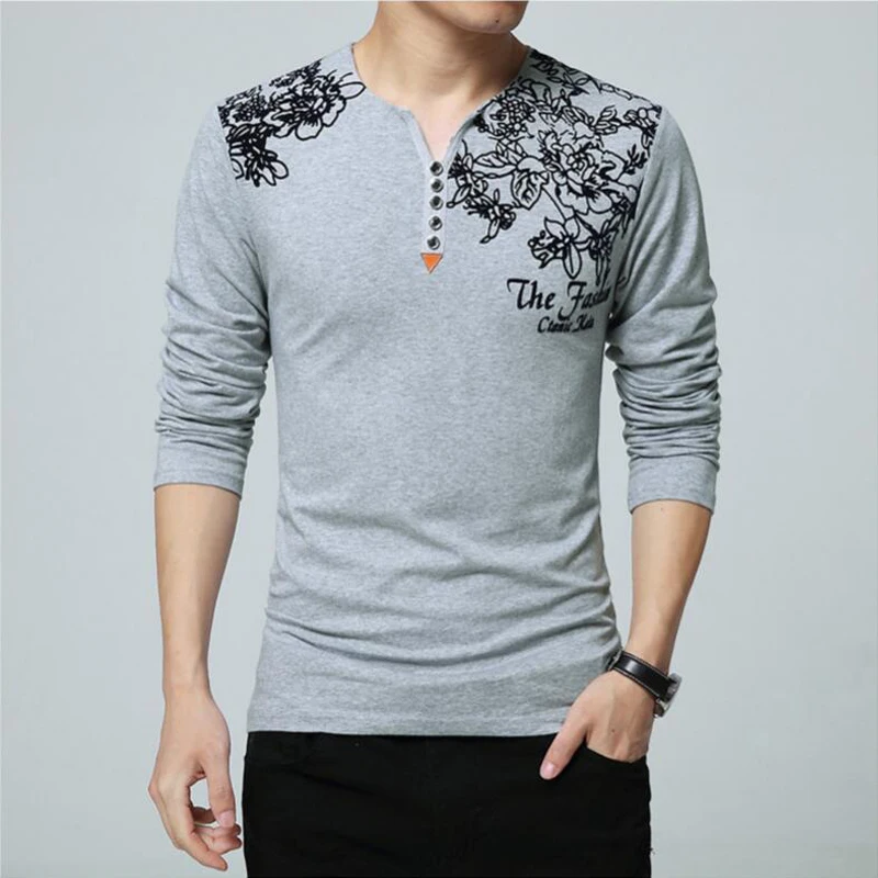 Tshirt Men Fashion Floral Print Long Sleeve T Shirts Spring Autumn Men's Button Decorate Cotton Tops Plus Size 5XL Drop Shipping
Tshirt Men Fashion Floral Print Long Sleeve T Shirts Spring Autumn Men's Button Decorate Cotton Tops Plus Size 5XL Drop Shipping