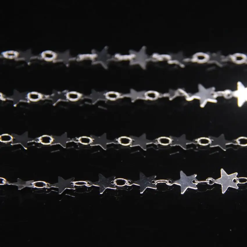 New!! Plated Silver 7mm Metal Star Accessories Rosary Chain,Fashion Star Dangle Charms Handmade Chains DIY Necklace Jewelry
New!! Plated Silver 7mm Metal Star Accessories Rosary Chain,Fashion Star Dangle Charms Handmade Chains DIY Necklace Jewelry