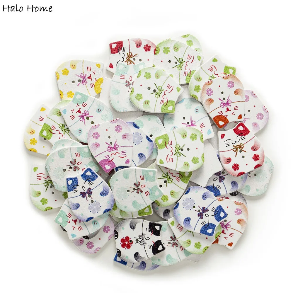 30pcs Lucky Cat Wood Buttons for Sewing Scrapbooking Clothing Headwear Handmade Crafts Home Decor Accessories DIY 25x22mm
30pcs Lucky Cat Wood Buttons for Sewing Scrapbooking Clothing Headwear Handmade Crafts Home Decor Accessories DIY 25x22mm