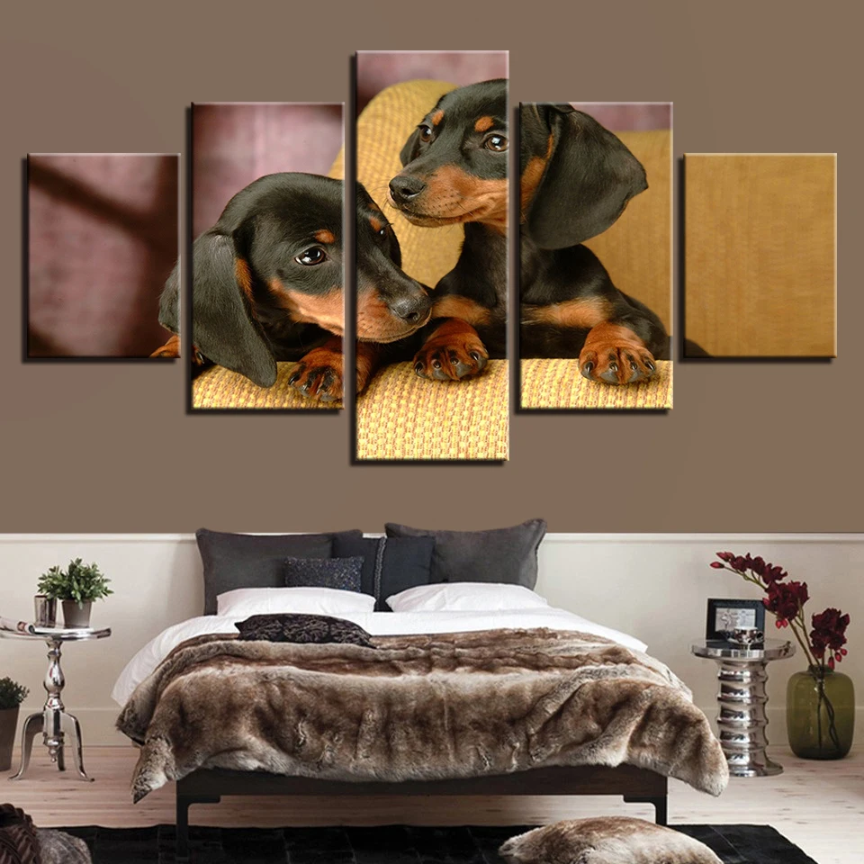 Canvas Posters Home Decor For Living Room Framework HD Prints Pictures 5 Pieces Dachshund Dogs Breed Paintings Modular Wall Art
Canvas Posters Home Decor For Living Room Framework HD Prints Pictures 5 Pieces Dachshund Dogs Breed Paintings Modular Wall Art
